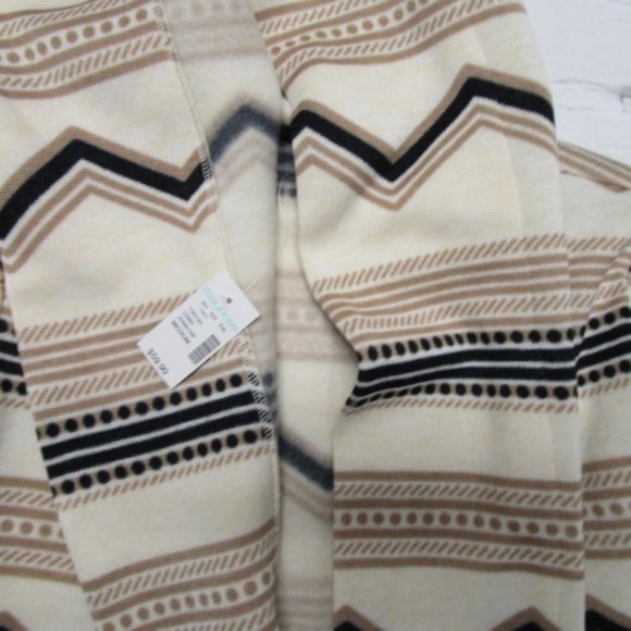 Mix Stripe Open Front Hooded Coatigan - Picture 4 of 7